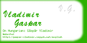 vladimir gaspar business card